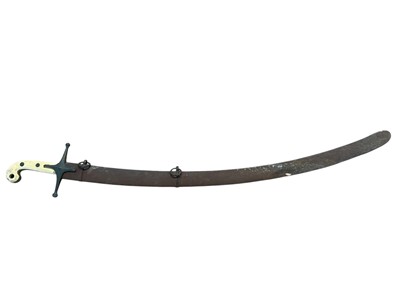 Lot 977 - George III Cavalry Officers' Mameluke sword with steel scabbard