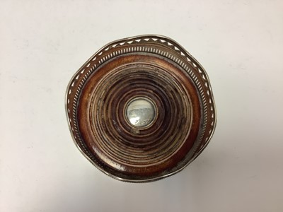 Lot 319 - 1930s silver wine coaster