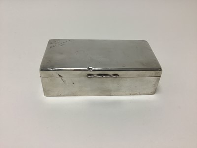 Lot 339 - George V silver cigarette box