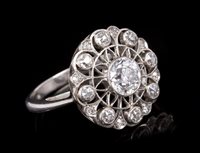 Lot 789 - Early 20th century Belle Époque diamond...