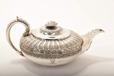 Lot 334 - Good quality George IV silver four piece tea and coffee set by Barnard’s (London 1821)