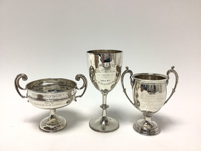 Lot 360 - Three sailing trophies, Beccles and Coltishall presentation inscriptions