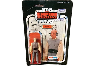 Lot Palitoy (c1977-8) Star Wars The Empire Strikes Back 3 3/4" action figure Lobot, on Collect all 41 card (creased top corner) with bubblepack (1)