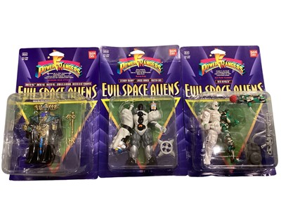 Lot 46 - Ban Dai Saban's (c1995) Power Rangers Evil Space Aliens action figures Master Vile, Vampirus, Rito Revolto, Steamy Meany, Slotshy & Eric the Barbaric, plus Ban Dai (c1993) The Bots Master Hu...