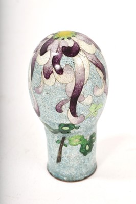 Lot 735 - Japanese enamel parasol handle, circa 1900