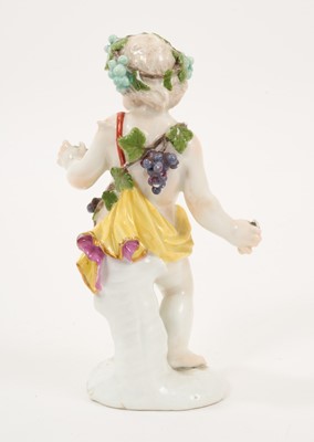 Lot 16 - Meissen figure of a cherub, emblematic of Autumn, circa 1755
