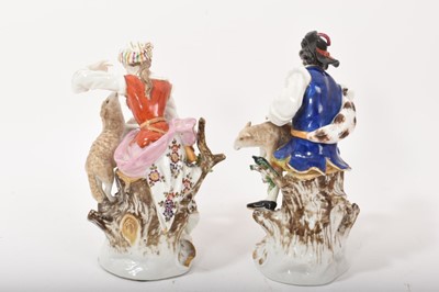 Lot 130 - Pair of Dresden figures of a shepherd and shepherdess