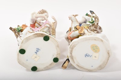 Lot 130 - Pair of Dresden figures of a shepherd and shepherdess