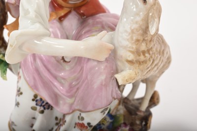 Lot 130 - Pair of Dresden figures of a shepherd and shepherdess