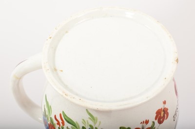 Lot 380 - Pearlware puzzle jug, probably Bristol, dated 1832