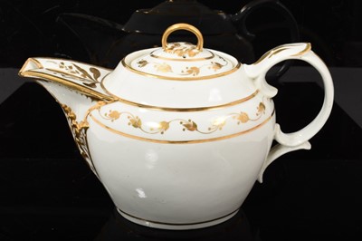 Lot 89 - Unusual Derby Empire style teapot and cover, circa 1810