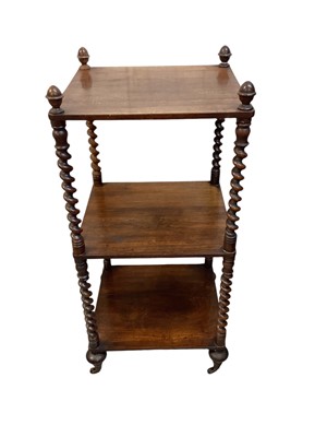 Lot 1180 - Early Victorian rosewood three tier étagère