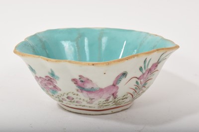 Lot 142 - Chinese small bowl, with turquoise interior