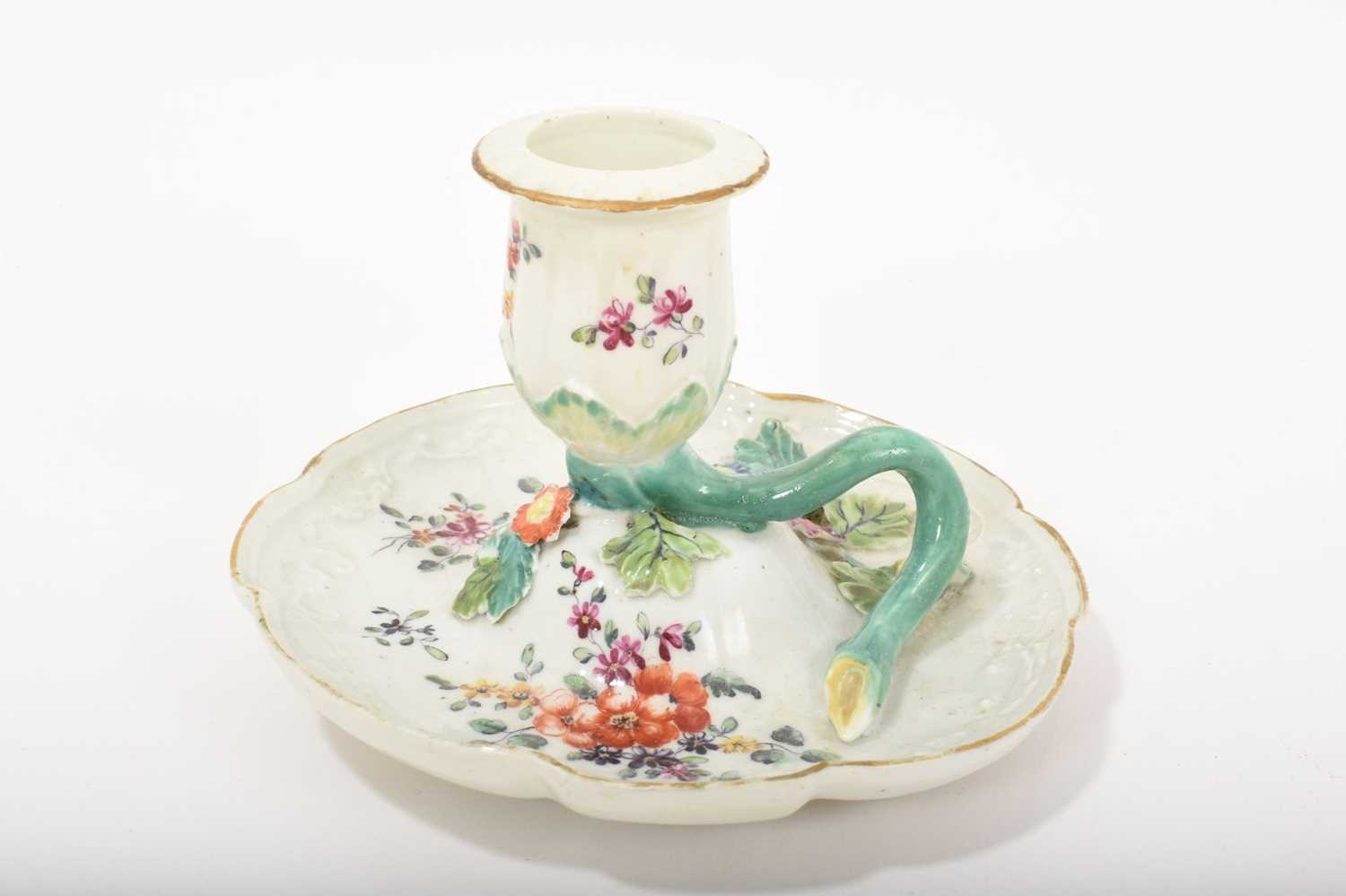 Lot 190 - Derby chamber candlestick, circa 1756