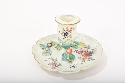 Lot 190 - Derby chamber candlestick, circa 1756