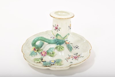 Lot 190 - Derby chamber candlestick, circa 1756