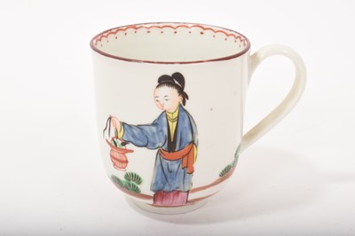 Lot 154 - Bristol coffee cup, painted in Chinese style, circa 1770