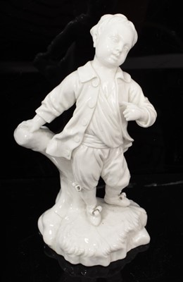 Lot 162 - Hochst figure of a young boy, in the white, circa 1770