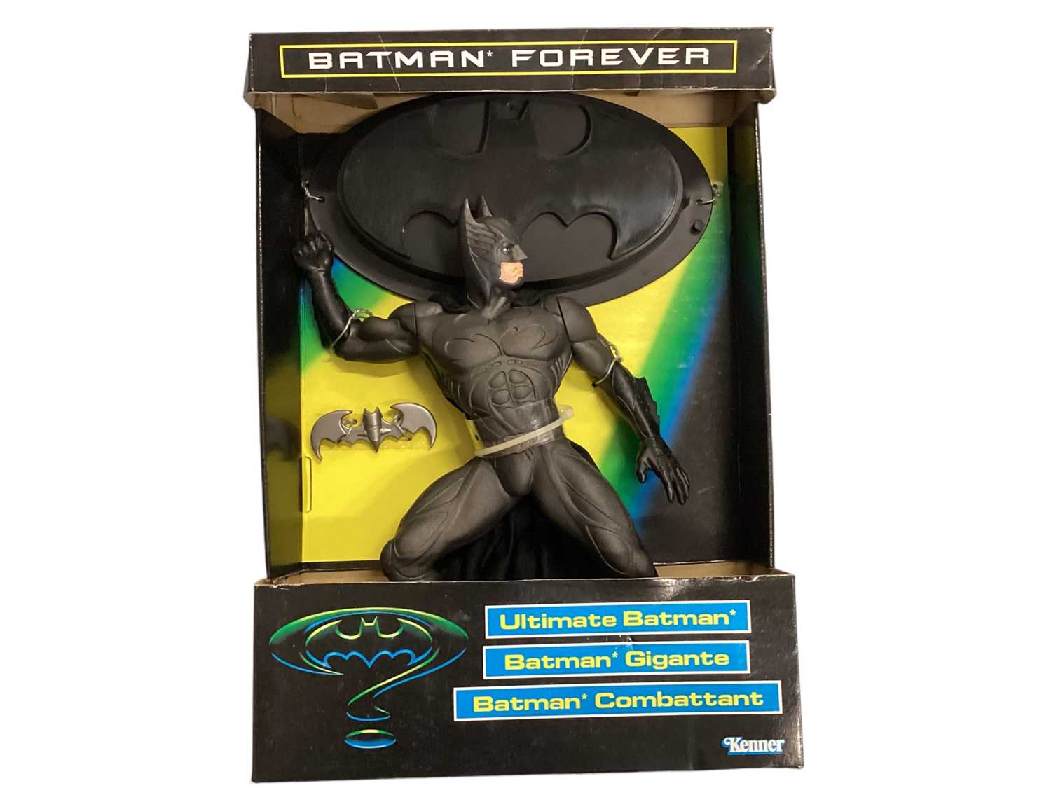 Lot 51 - Kenner Giochi Preziosi Batman Forever Ultimate Batman action figure & Batmobile, Batmobile Power Centre & Riddler Power Centre, Bluebird Riddler & Batcave Power Centres, plus Mattel...