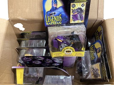 Lot 51 - Kenner Giochi Preziosi Batman Forever Ultimate Batman action figure & Batmobile, Batmobile Power Centre & Riddler Power Centre, Bluebird Riddler & Batcave Power Centres, plus Mattel...