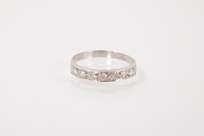 Lot 44 - Diamond half eternity ring with seven brilliant cut diamonds in 9ct white gold setting