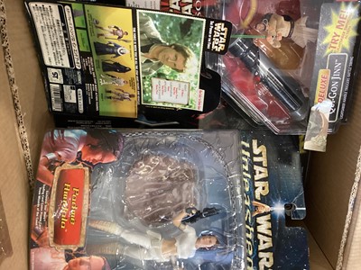 Lot 55 - Hasbro Star Wars & Star Wars Episode 1 action figures, accessories and related items (5 boxes)