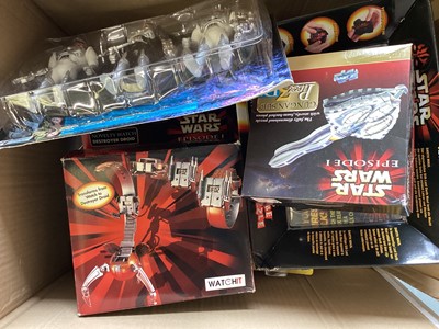 Lot 55 - Hasbro Star Wars & Star Wars Episode 1 action figures, accessories and related items (5 boxes)
