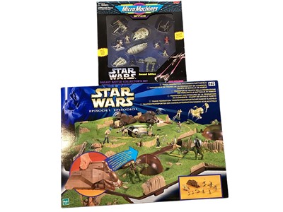 Lot 56 - Hasbro Micro Machines Star Wars including Episode 1 Trade Federation MTT/Naboo Battlefield & Collections I, II, IV (x2), V & VI and Galoob Star Wars Galaxy Battle Collector's No.014188...