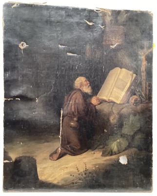 Lot 117 - Italian School, oil on canvas, St Jerome praying