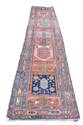 Lot 1347 - Antique Heriz runner - signed