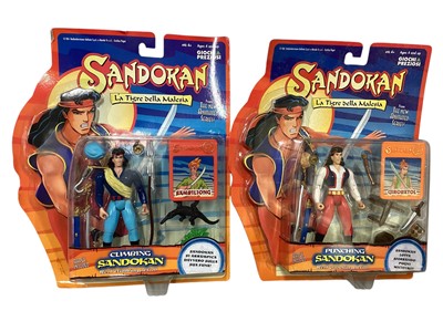 Lot 68 - Biochip Preziosi (c1999) Sandokan la Tiger della Maelsia action figures including Marian No.01784, Punching Sandokan No.01783, Tremal Naik No.1784, Climbing Sandokan No.01782, Throwing knife Yan...