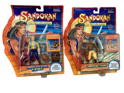 Lot 68 - Biochip Preziosi (c1999) Sandokan la Tiger della Maelsia action figures including Marian No.01784, Punching Sandokan No.01783, Tremal Naik No.1784, Climbing Sandokan No.01782, Throwing knife Yan...