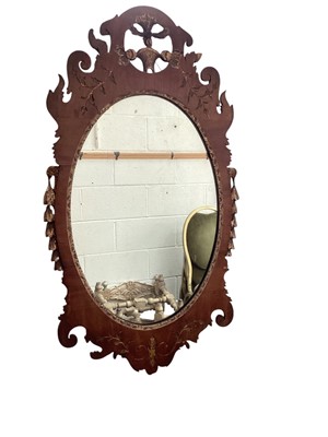 Lot 1201 - 18th century continental walnut and gilt wall mirror