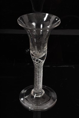 Lot 681 - 18th century English air twist wine glass