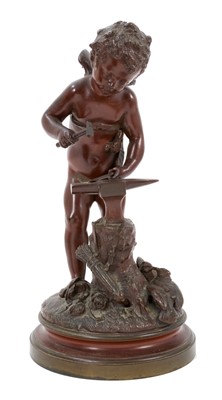 Lot 746 - Jean Jules Salmson (1823-1903), bronze figure of Cupid