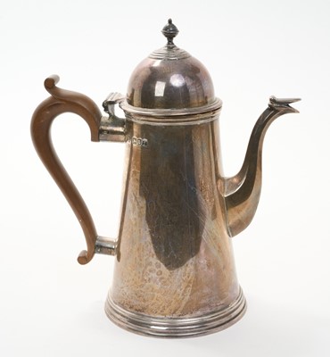 Lot 282 - Late Victorian silver coffee pot.