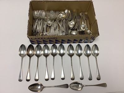 Lot 283 - Collection of Victorian silver flatware