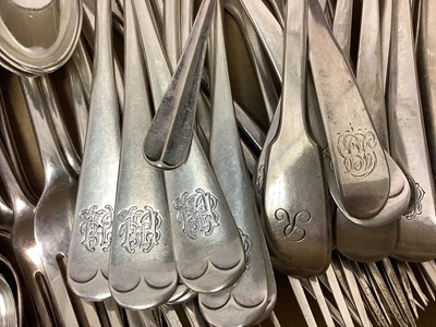 Lot 283 - Collection of Victorian silver flatware