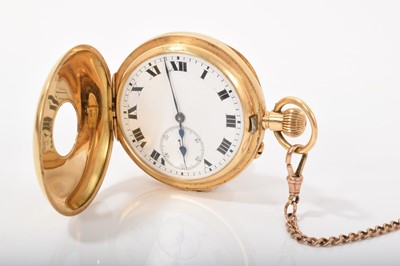 Lot 591 - Gentlemens 18ct gold minute repeating half hunter pocket watch