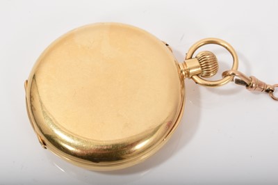 Lot 591 - Gentlemens 18ct gold minute repeating half hunter pocket watch