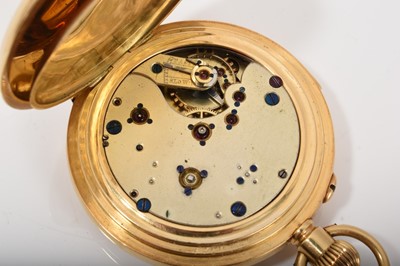 Lot 591 - Gentlemens 18ct gold minute repeating half hunter pocket watch