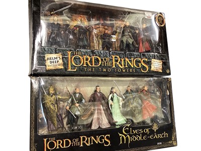 Lot 73 - Toy Biz The Lord of the Rings gift sets including Elves of Middle-Earth, Lothlorien, The Returnof Gandalf & The Burden of the Ring, plus Chess Set (6)