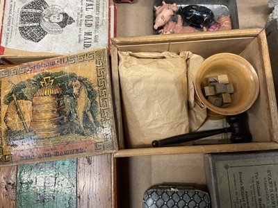 Lot 131 - Collection of antique games including Squails, Schimmell and others