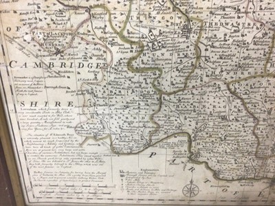 Lot 896 - Emanuel Bowen 18th century engraved map of Suffolk
