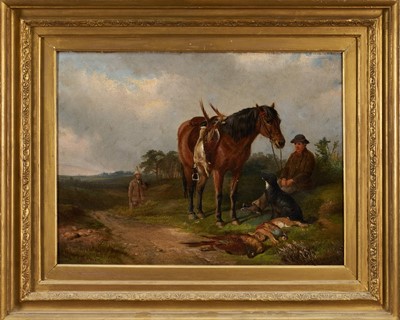 Lot 1123 - John Duvall (1816-1892) oil on canvas - The Sportsman's Bag, signed, 38cm x 51cm, in gilt frame