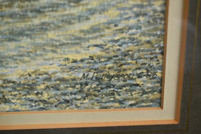 Lot 1065 - Michael Pettersson (b.1939) watercolour, Pin Mill, signed and dated '83, 34cm x 51cm, in glazed gilt frame