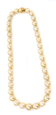 Lot 515 - Golden cultured pearl necklace