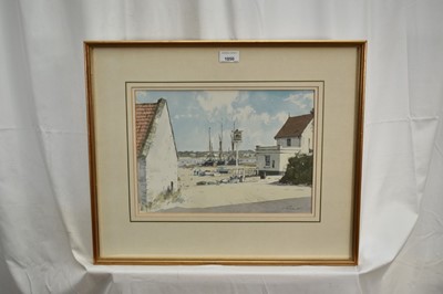 Lot 1050 - *Stanley Orchart (1920-2005) watercolour - 'Pin Mill', signed, 25cm x 35cm, in glazed gilt frame