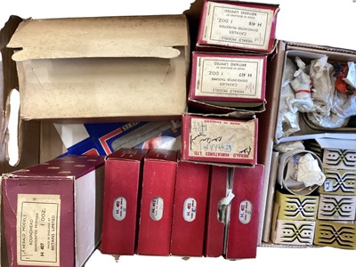 Lot 75 - Britains trade boxes Knights & Herald Roundheads & Cavliers, plus others (2 boxes)