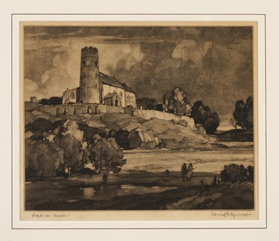 Lot 1083 - *Leonard Russell Squirrell (1893-1979) signed mezzotint - Haddiscoe Church, 24cm x 28.5cm, in glazed gilt frame